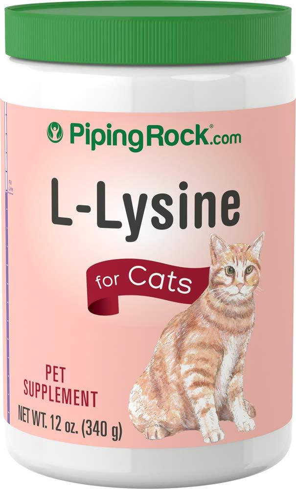 PIPING ROCK L-Lysine for Cats, LYSINE Powder, 340g, 12oz, TUB, Pet Supplement, Amino Acid For Cats, FAST FREE P&P - PawsPlanet Australia