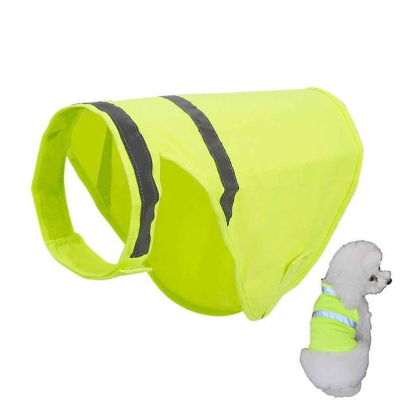 N\C High Visibility Dog Reflective Vest Safety Dog Vest Reflective Clothing Tape M Fluorescent Green 1PCS - PawsPlanet Australia