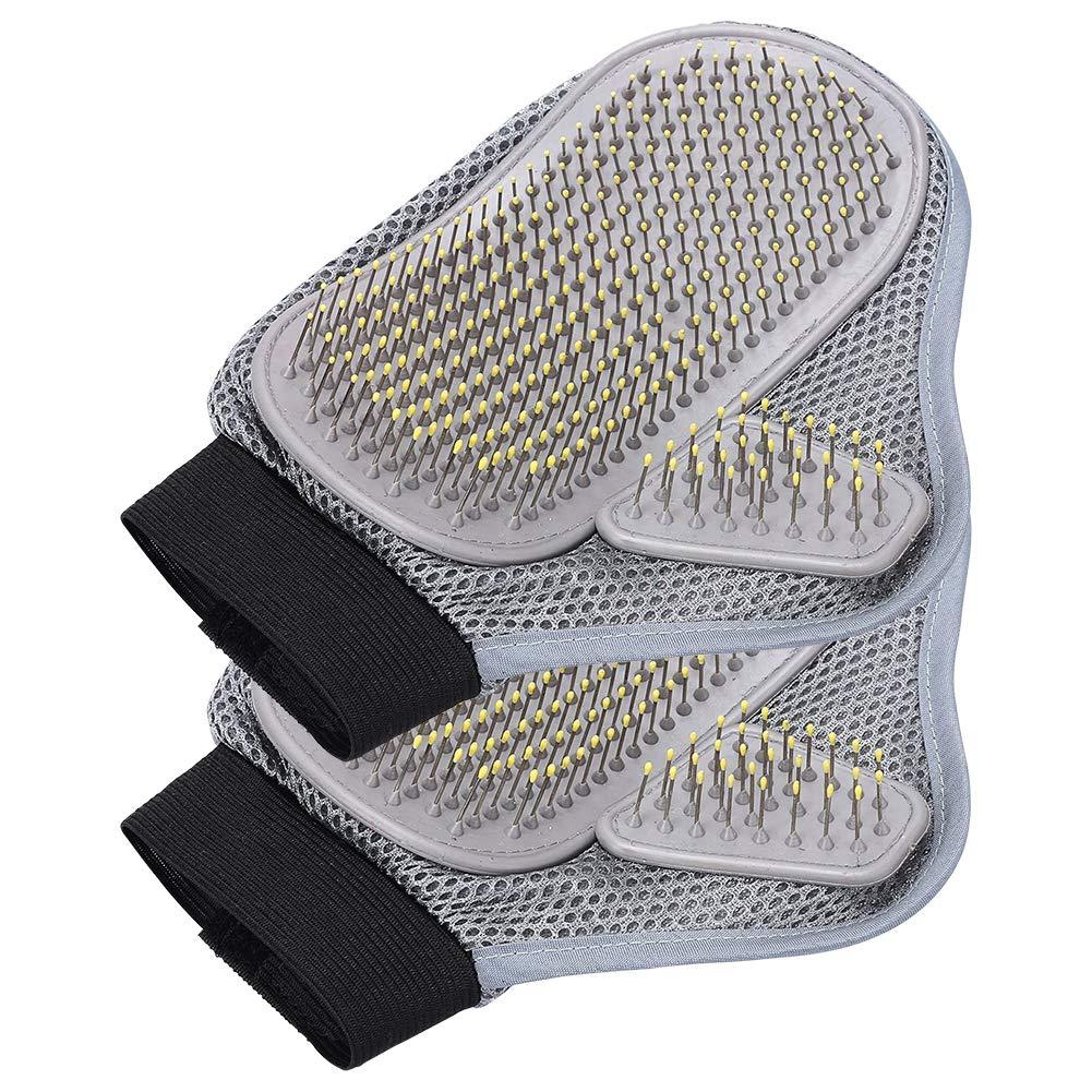 XYDZ Pet Grooming Brushes Glove Professional Hair Removal Brush for Dogs, Cat Brush Healthcare Grooming Bath Glove, Styling Massage Comb For Pets, Set of 2 Pcs - PawsPlanet Australia