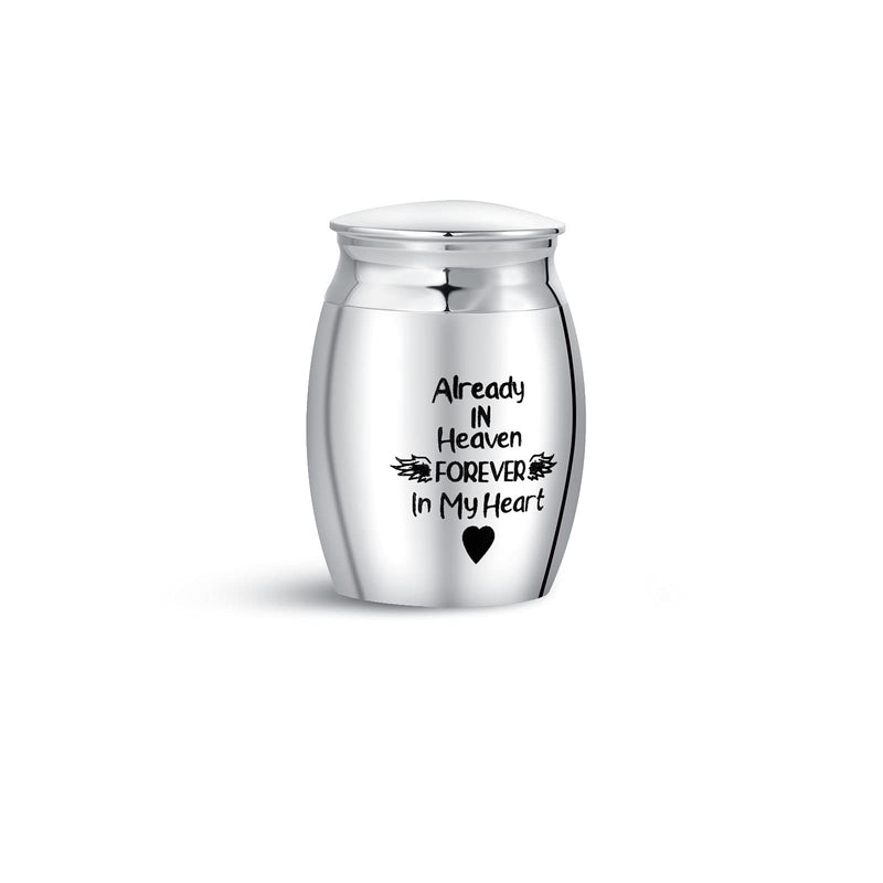 MiniJewelry Small Mini Urns for Ashes Forever In My Heart Dog Cat Mum Dad Family Cremation Keepsake 1.6" Small: 40mm Already in Heaven Forever in My Heart - PawsPlanet Australia