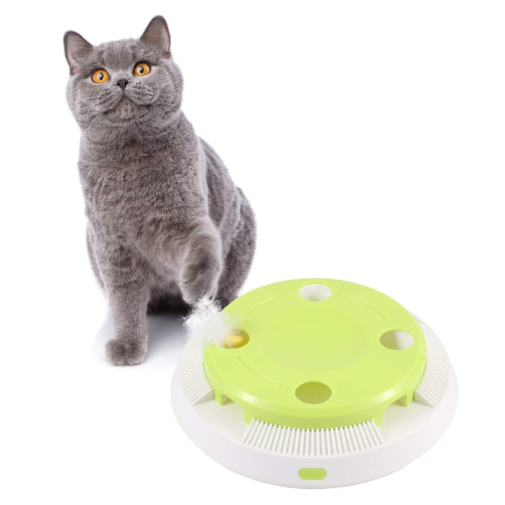 CestMall Interactive Cat Toy, Electronic Automatic Cat Toys with Random Rotating Feather & Auto ON/OFF Function, 8 Outlets Pop and Play Cat Toy for Cat Kitten Entertainment, Training or Hunting - PawsPlanet Australia