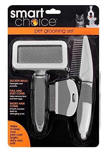 Smart Choice Pet Grooming 3-Piece Set, Black/White & Grey/White, 0.25 kg - PawsPlanet Australia