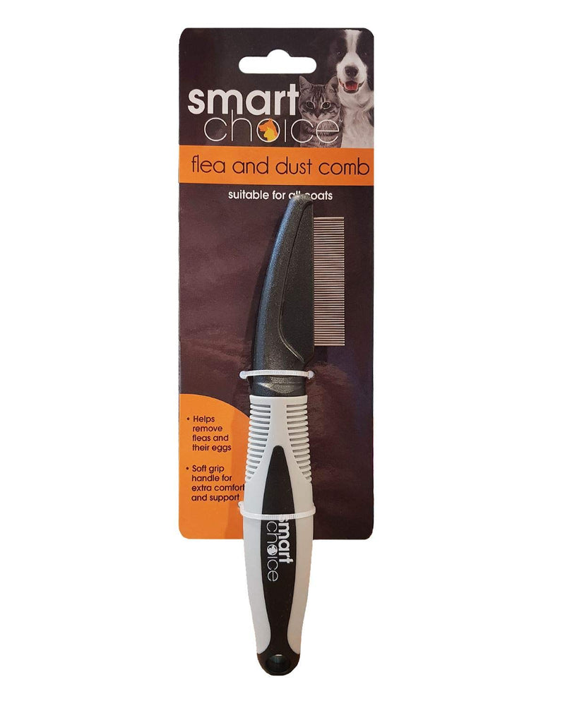 Smart Choice Flea and Dust Grooming Comb, Grey/Black, 0.06 kg - PawsPlanet Australia
