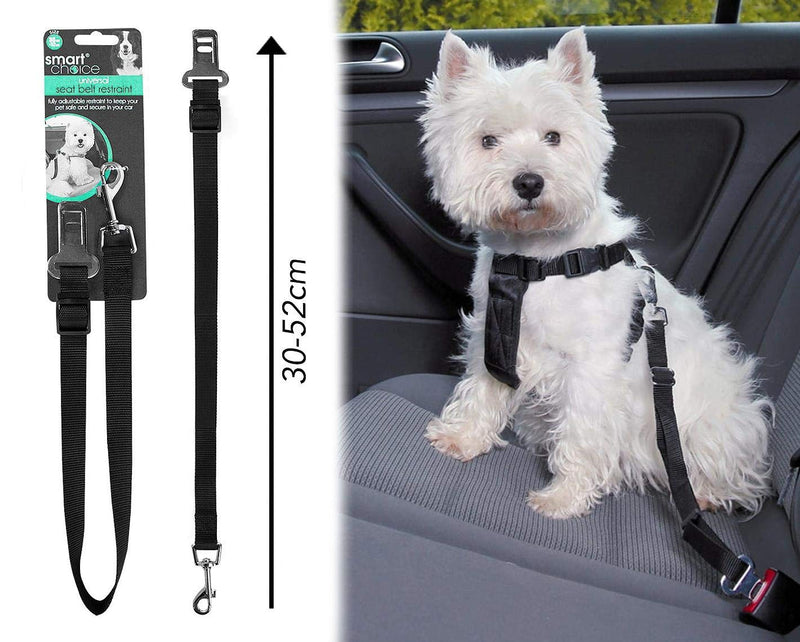 Smart Choice Seat Belt Connector Strap for Dogs, Black, 0.0869 kg - PawsPlanet Australia