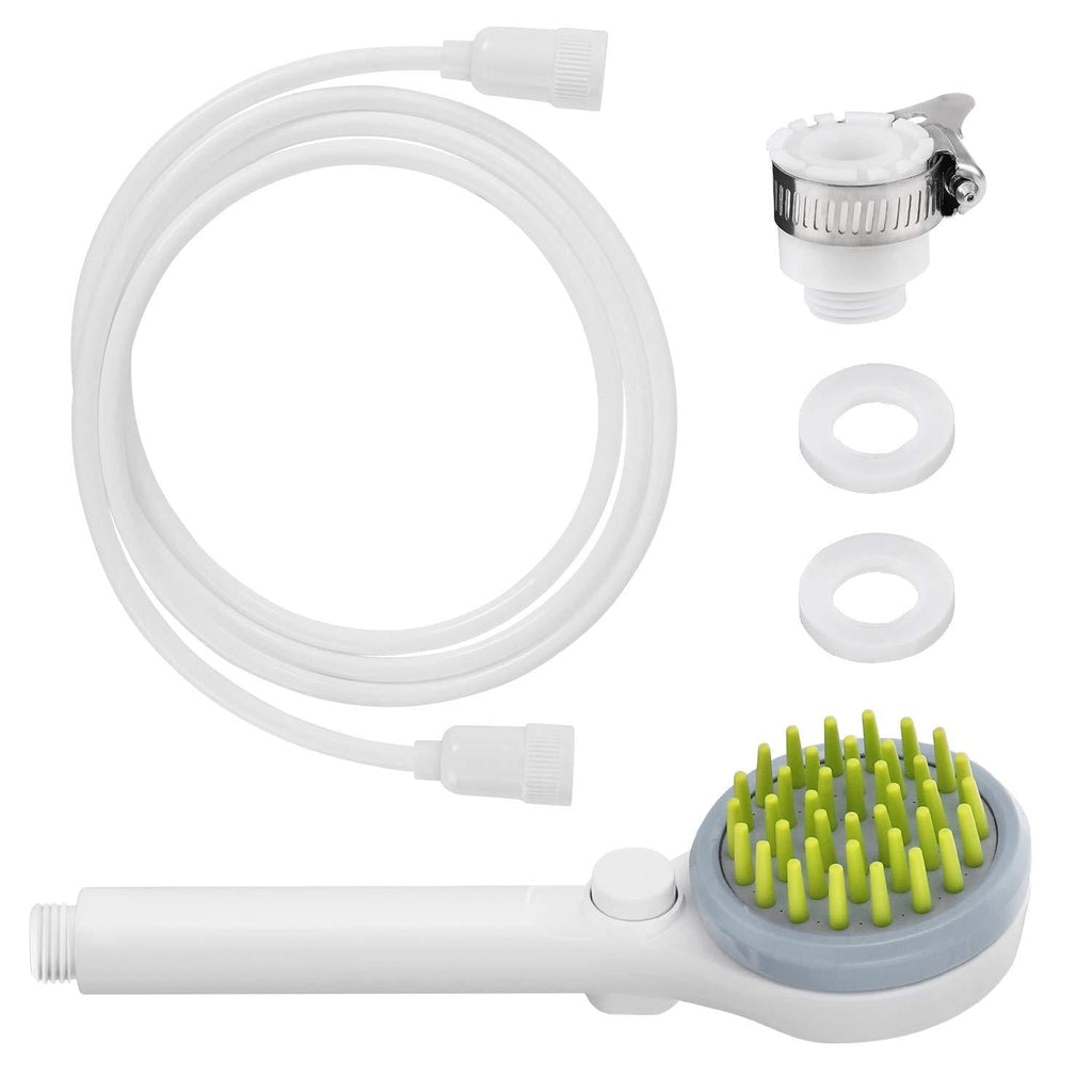 Color Pet Bathing Sprayer Scrubber Dog Bath Shower Sprayer, Pet Bathing Grooming Tools for Bathtub Brush Head with 2M Extension Hose - PawsPlanet Australia