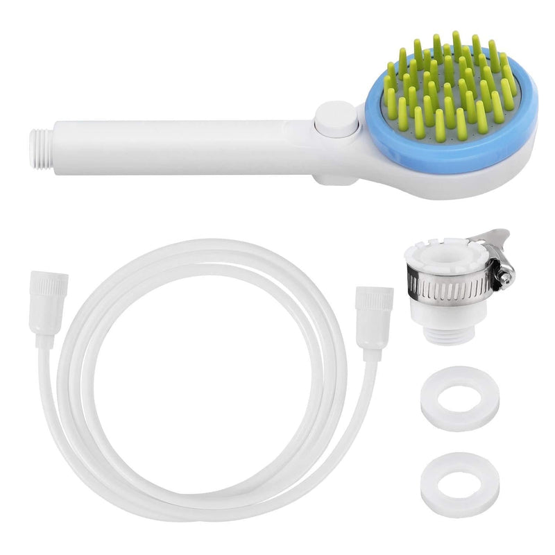 Color Dog Shower Sprayer, Pet Bathing and Scrubber Tool, Dog Massage Brush with 2M Extension Hose and Universal Joint, Grooming Tool - PawsPlanet Australia