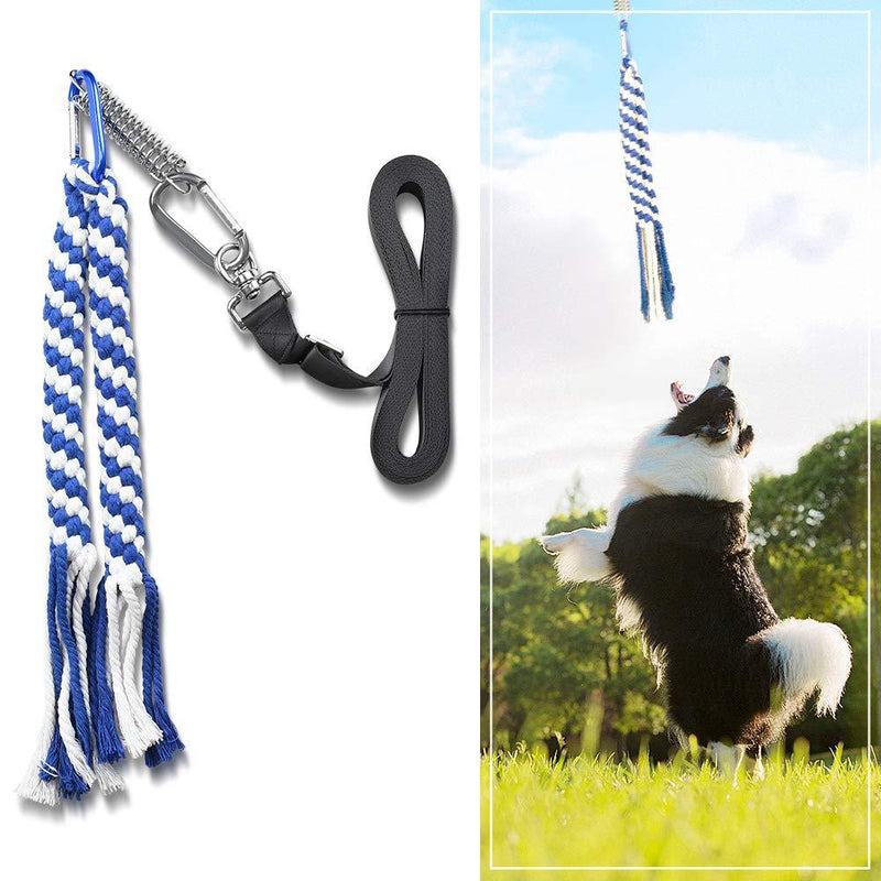 ASOCEA Dog Spring Pole Pet Flirt Teaser Rope Toys Chewing Biting Sticker Interactive Tug of War Toy for Pulling Chasing Teasing Training - PawsPlanet Australia