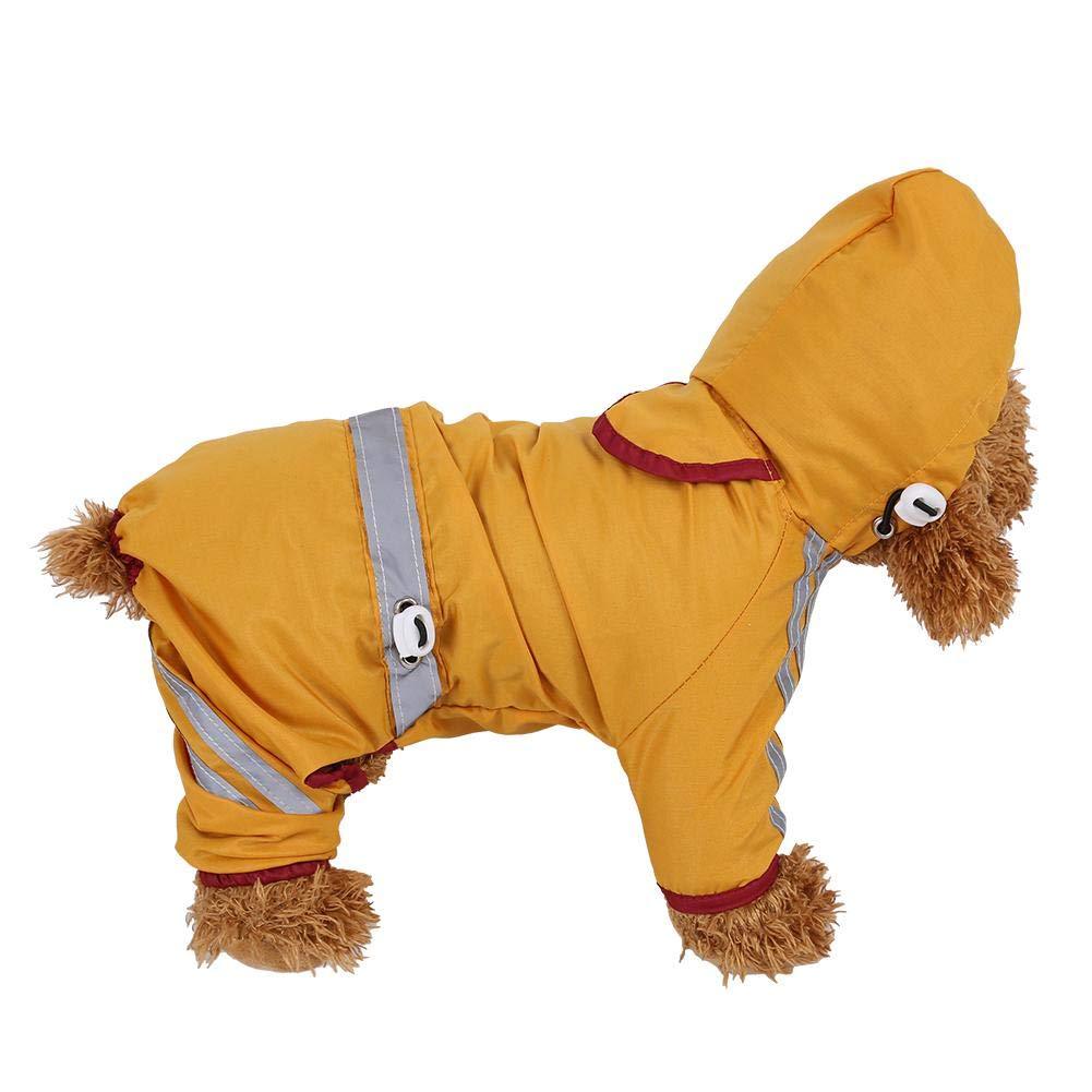 Zerodis Dog Raincoat, 6 Sizes Waterproof Ultra-Light Dog Hood Rainwear Reflective Jumpsuit Clothes for Puppy Dogs Cat(S) S - PawsPlanet Australia