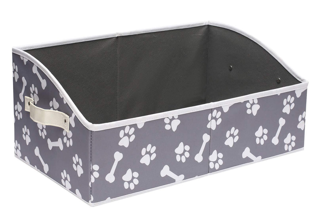 Brabtod Linen-cotton blend dog toy basket and dog toy box, dog toy basket storage - Perfect for organizing pet toys, blankets, leashes, rope toys, clothing - Bone claw - PawsPlanet Australia