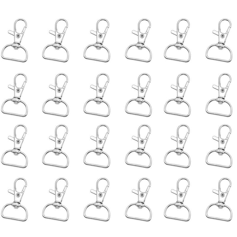 Amasawa 24 Pieces Metal Swivel Clasp Lanyard,Swivel Keyrings Clasps,Lobster Clasps Trigger Snap Hooks,Snap Hooks Key Chain Hooks D Rings Metal Lobster Claw Clasps for Lanyard Key Rings Crafting - PawsPlanet Australia