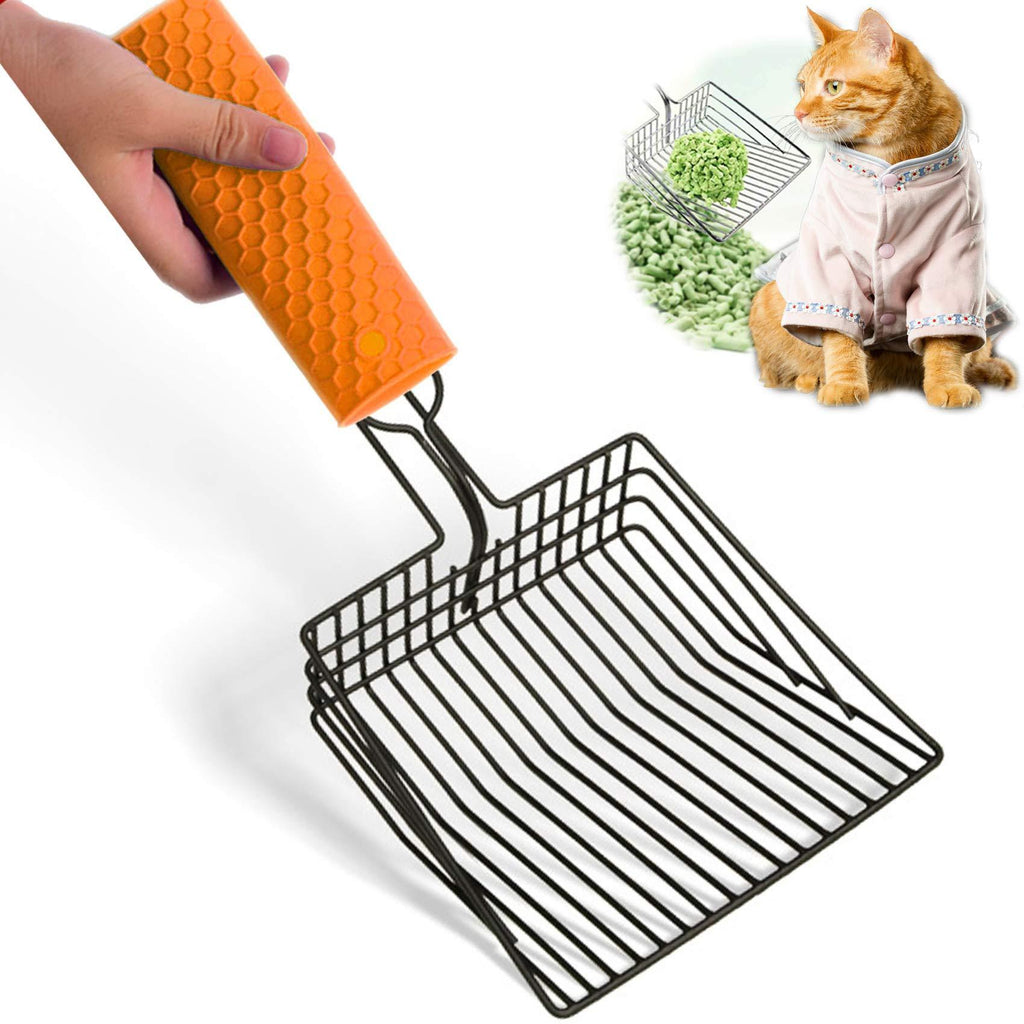NANAOUS Spray Large Metal Instant Filter cat Litter Scoop cat Supplies pet,13.2 x 5.7 IN Non-Stick Cat Litter Scoop with Foam Handle, Durable Coated Metal Litter Scooper with Deep Shovel - PawsPlanet Australia