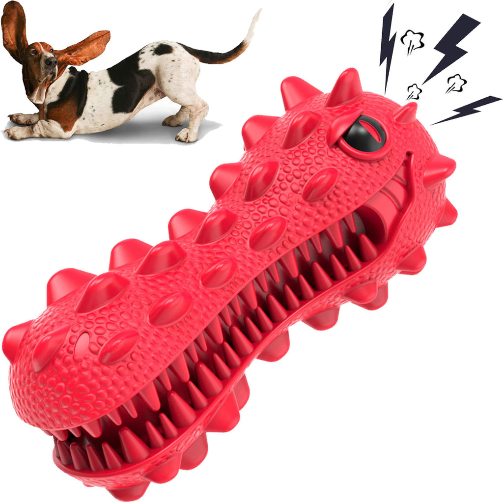 SHANFEEK Dog Chew Toys Indestructible Tough Dog Toys for Aggressive Chewers Dog Toothbrush Interactive Dog Toys for Boredom-Dinosaur Red-Dinosaur - PawsPlanet Australia