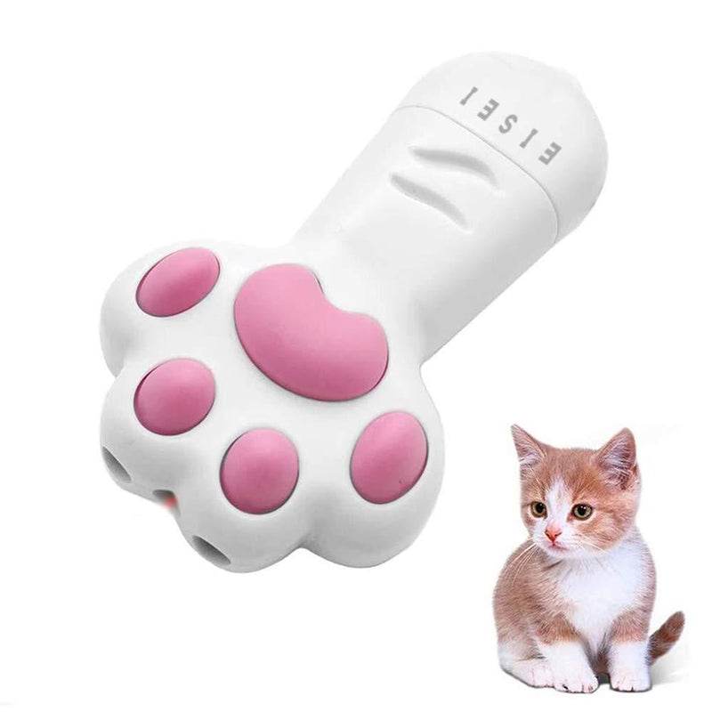 EISEI 3 in 1 Paw Style Cats Toys, USB Rechargeable, Interactive Chaser Toys, Pet Training Exercise Tool (White)… White - PawsPlanet Australia