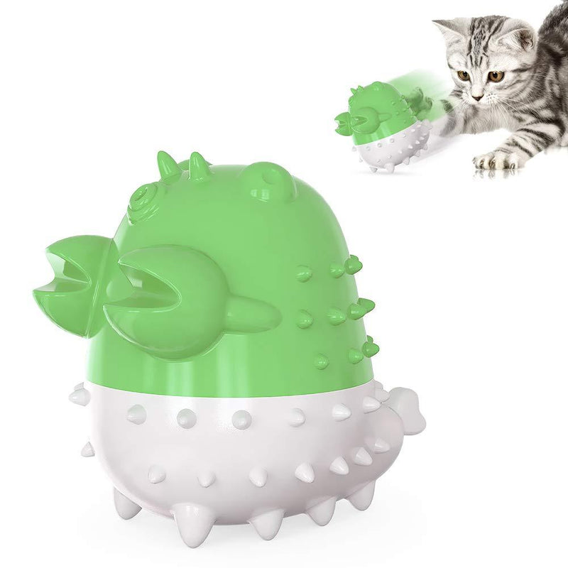 Achort Cat Toys, Cat Toothbrush Toy Interactive Chew Catnip Toy, Funny Kitten Teeth Cleaning toothbrush Nontoxic Natural Rubber Bite Resistant Toys (Green) - PawsPlanet Australia