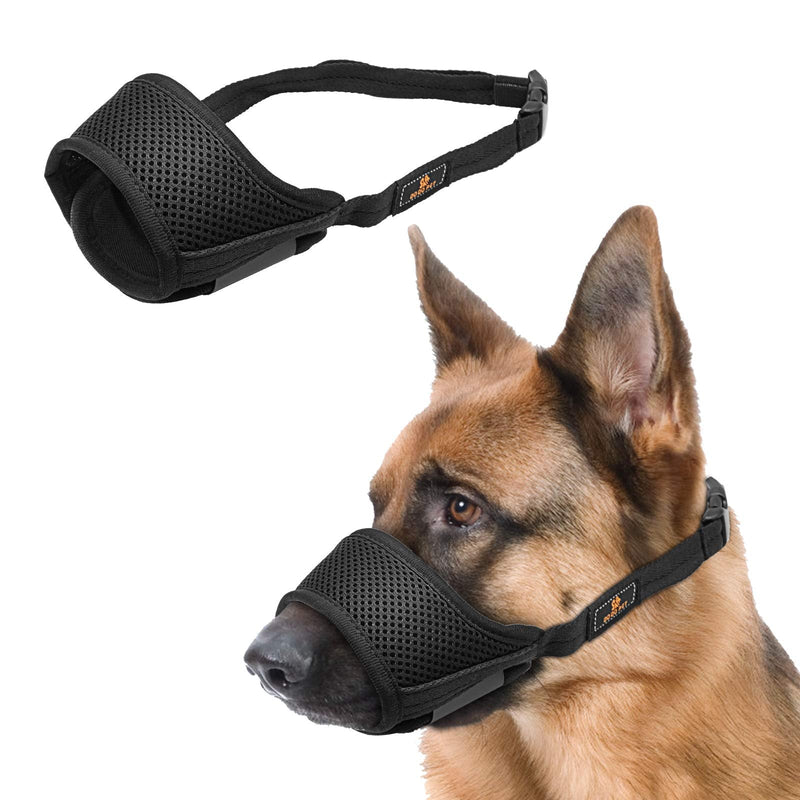 WBYJ Dog Muzzle, Adjustable Nylon Muzzle for Dog with Breathable Mesh and Soft Fabric to Prevent Biting Barking and Unwanted Chewing (XL) XL - PawsPlanet Australia