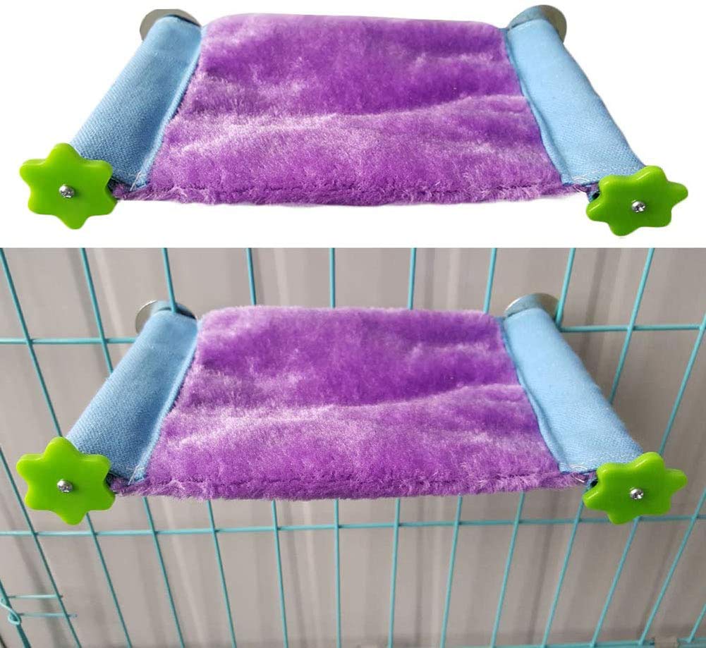 Wonninek Warm Bird Nest House Bed Hut Mat Hammock Toy for Parrots Budgie Parakeet Cockatiel Conure Cockatoo African Grey parrot (S, Purple) S - PawsPlanet Australia