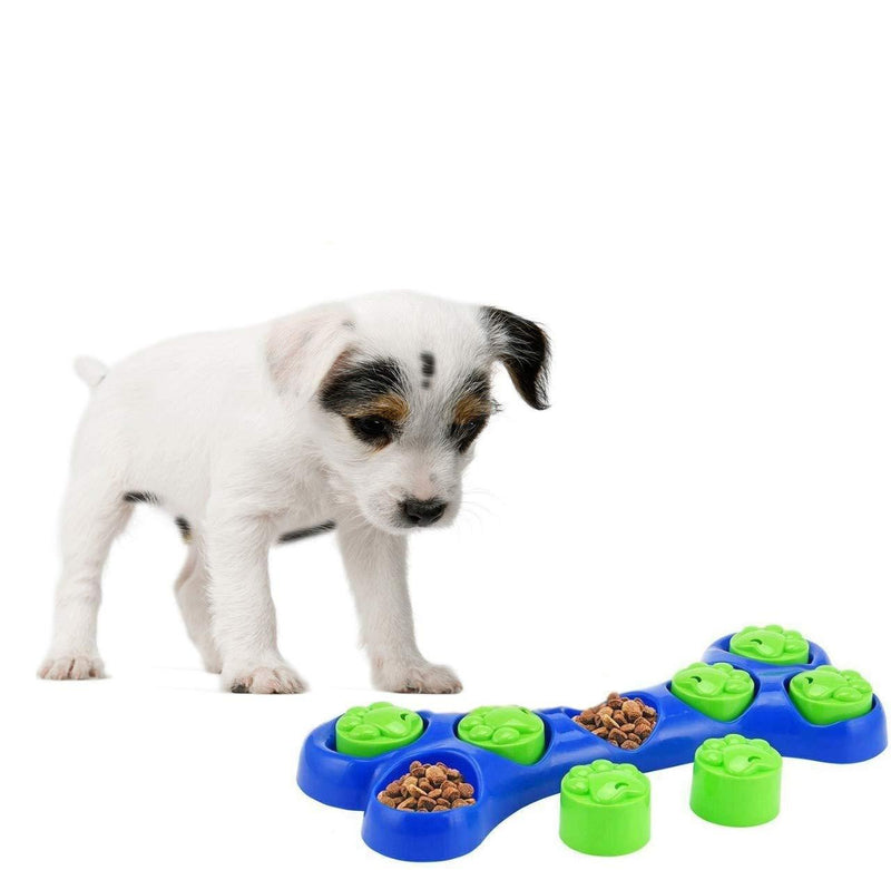 MSM Dog Pet Feeding Bowl Feeder Bowl Bone Shape Treats Game Toy Bone Puzzle Puppy Hide Interactive Food Healthy - PawsPlanet Australia