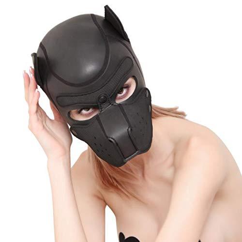 Adult Sex Toys Festish BDSM Bonday Puppyplay Rubber Puppy Hood with Removable Muzzle Canine - PawsPlanet Australia