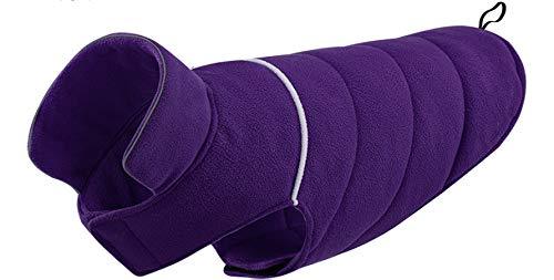 Morezi Dog Coat, Dog Jumper Soft Thick Polyester Fleece Dog Jacket Coat Waistcoat Winter Warm Clothes Reversible Dog Coat for Puppy Medium Large Dogs - Purple - M Medium(Length: 25cm) - PawsPlanet Australia