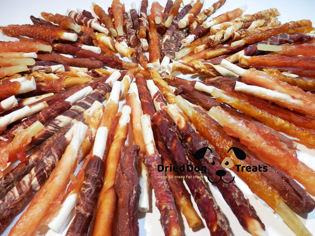 MIX - VARIETY of BESTSELLING Meaty Sticks - Crunchy Chews, Treats, Snacks Beef, Chicken, Lamb, Rabbit, Duck, Fishy Sticks Twists - PawsPlanet Australia