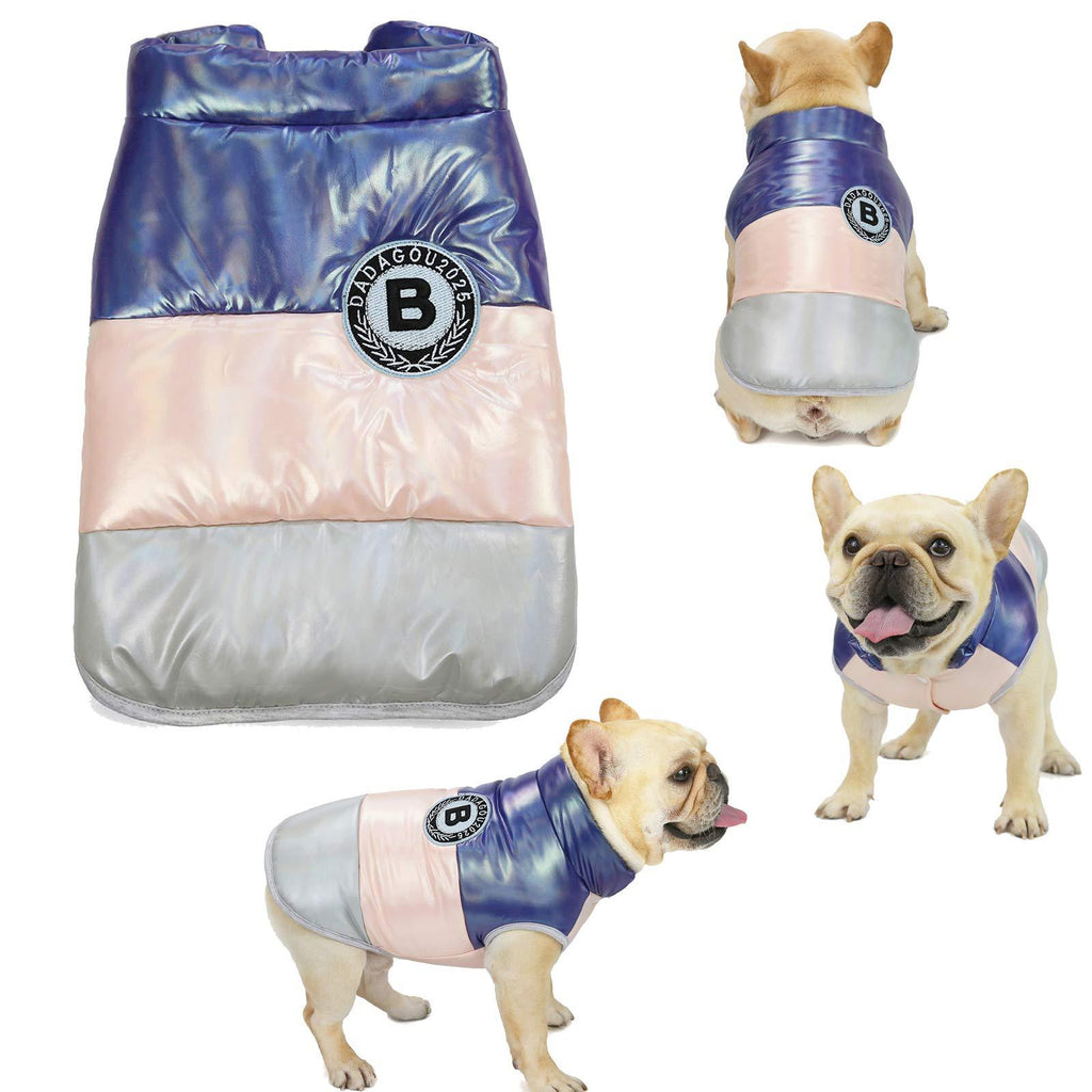 Tineer Pet Bulldog Waterproof Cosy Fleece Lined Jacket Coat, Super Warm Doggie Vest Windproof Winter Puppy Outfit Clothes (XL: Chest: 60cm/23.62'', Pink) XL: Chest: 60cm/23.62'' - PawsPlanet Australia