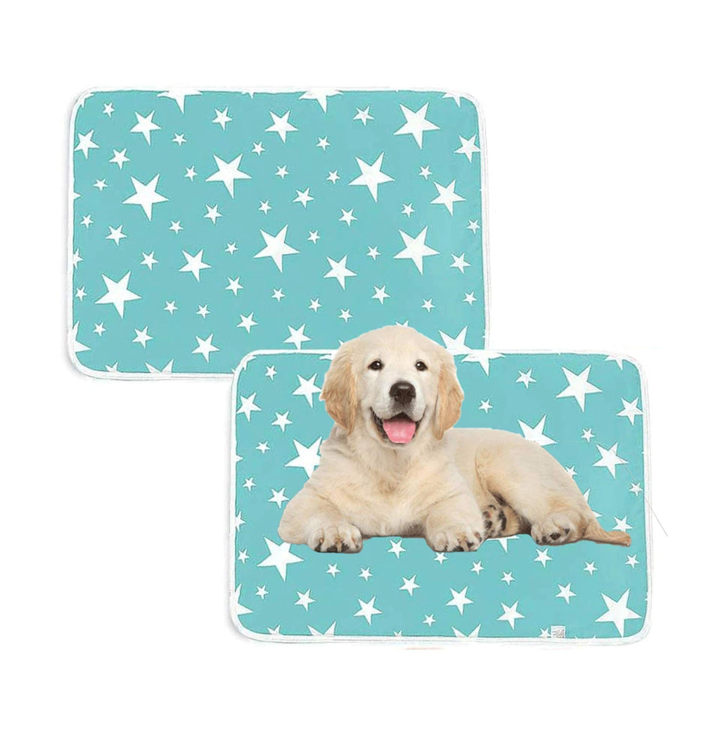 Fixget 2PCS Reusable Puppy Pads Puppy Training Pads, Washable Dog Pet Training Pee Pads, Super Absorbency Puppy Rabbit Wee Whelping Pad for Indoor Outdoor Car Travel (50x70cm) - PawsPlanet Australia