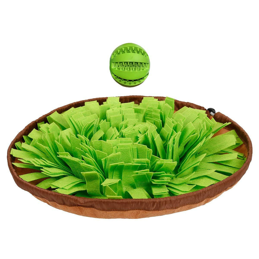 feixia Feeding Mats for Dogs,Interactive Toys for Dogs,Dog Sniff Carpet, Pet Sniffing Pad,Dog Puzzle Toys, Snuffle Mat for Dogs(1 extra ball) (green) green - PawsPlanet Australia