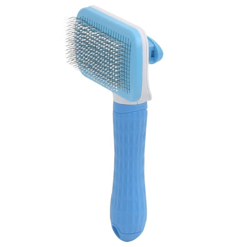 Dog and Cat Comb Brushes 19x11cm Stainless Steel Long and Short Haired Dog Brushes, Practical Hair Cleaning and Grooming Brushes for Combing Pets Hair, Removing Floating Hair - Blue - PawsPlanet Australia