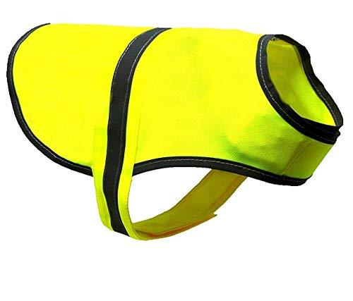 My Furry Friend Dog Safety Vest High Vis / Hi-Vis Reflective Lightweight Cotton Yellow Dog Jacket, Keep your Dog Dry, Safe and Visible From Cars and Cyclists on Dark Winter Nights (Medium) - PawsPlanet Australia