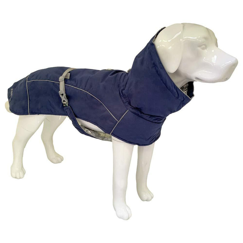 Crosses Hiking Coat for Dogs, Waterproof for Dogs, Padded Winter Coat, Thermoregulating Lining, K2, Blue, Size 45 cm - 260 g - PawsPlanet Australia