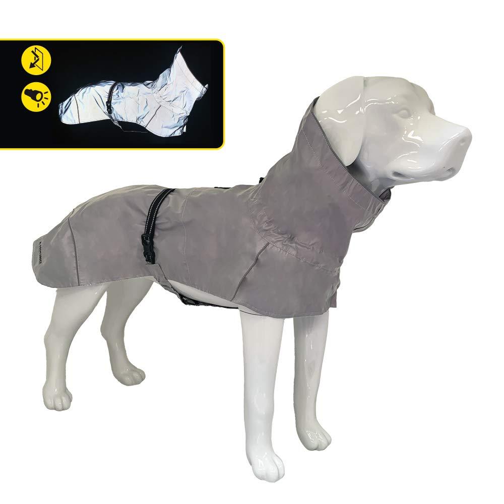 Cross Hiking Coat For Dogs, Waterproof For Dogs, Reflective Waterproof, Maximum Visibility, Thermoregulating Lining, High Visibility, Size 65 Cm - 383g - PawsPlanet Australia