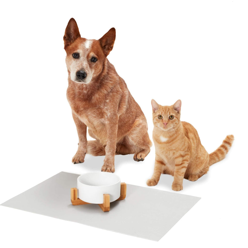 PiuPet® Pet Food Mat - easy to clean - Cat Food Mat - Dog Feeding Mat - size 60 x 40 cm - Pet Feeding Mat 60x40cm - PawsPlanet Australia