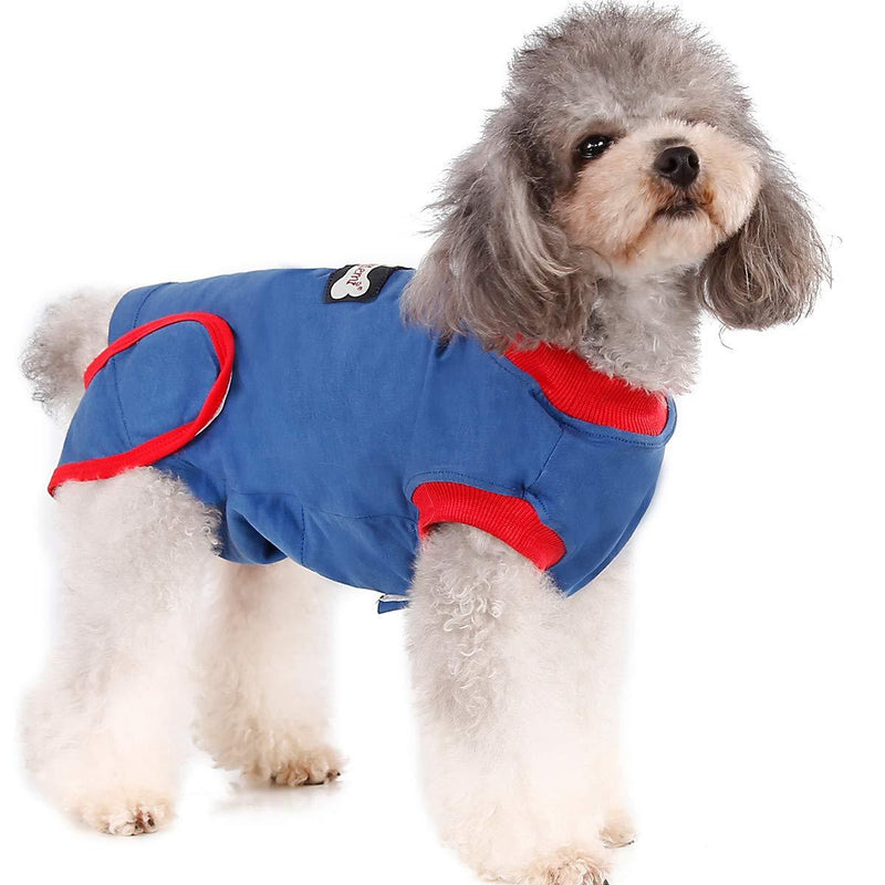 Komate Dog Recovery Suit for Surgery Pet Recovery Surgical Clothes Puppy Wear E-collar Alternative Dog Suit for Medical Surgery Prevent Licking and Biting Pet Recovery Suit (S (length 32-37cm)) S (length 32-37cm) - PawsPlanet Australia