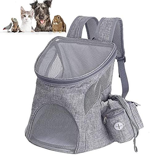 YANGWX Pet Backpack Carrier for Dogs Cats Puppies Bunny, Foldable Breathable Pet Carrier Travel Bag with Mesh Window, Puppy Carrier Bag for Outdoor Travel Camping Hiking(33x30x24cm) S-33x30x24cm - PawsPlanet Australia