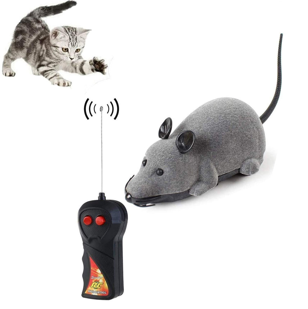 DesignerBox Remote Control Mouse Toy, Wireless Control Realistic Rat Scary RC Mice Toy For Cat Kitten Dog Pet Novelty Gift Trick Bugs, Kids Children Halloween Christmas Birthday Present (grey) grey - PawsPlanet Australia