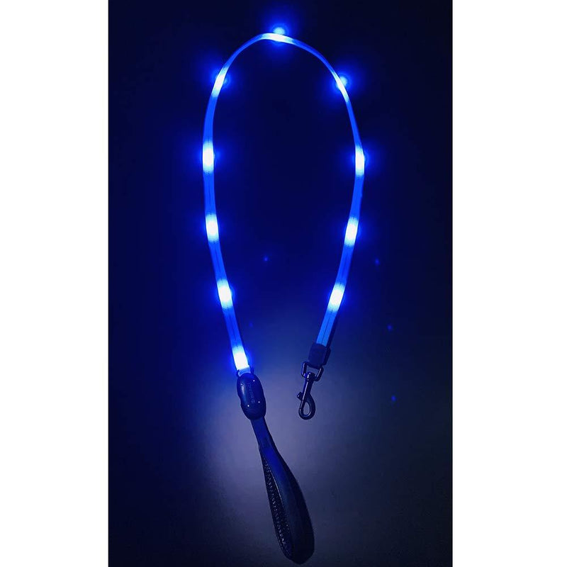 LED Dog Leash, USB Rechargeable Light Up Dog Lead, Water Resistant-Perfect for Night Walking (Leash 4 Ft, Blue) Leash 4 Ft - PawsPlanet Australia