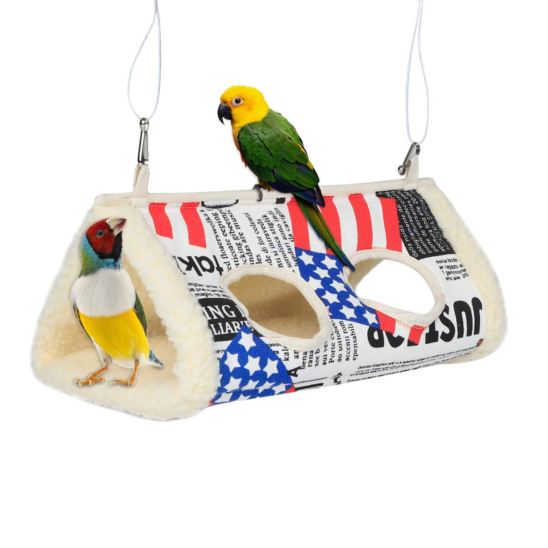 Plush Bird Nest Winter Warm Parrot Bed Parrot Hut Bird Hammock for Small Medium Parrots Budgies Eclectus Parakeet Cockatiels Lovebird African Grey, 16x28x15cm - PawsPlanet Australia