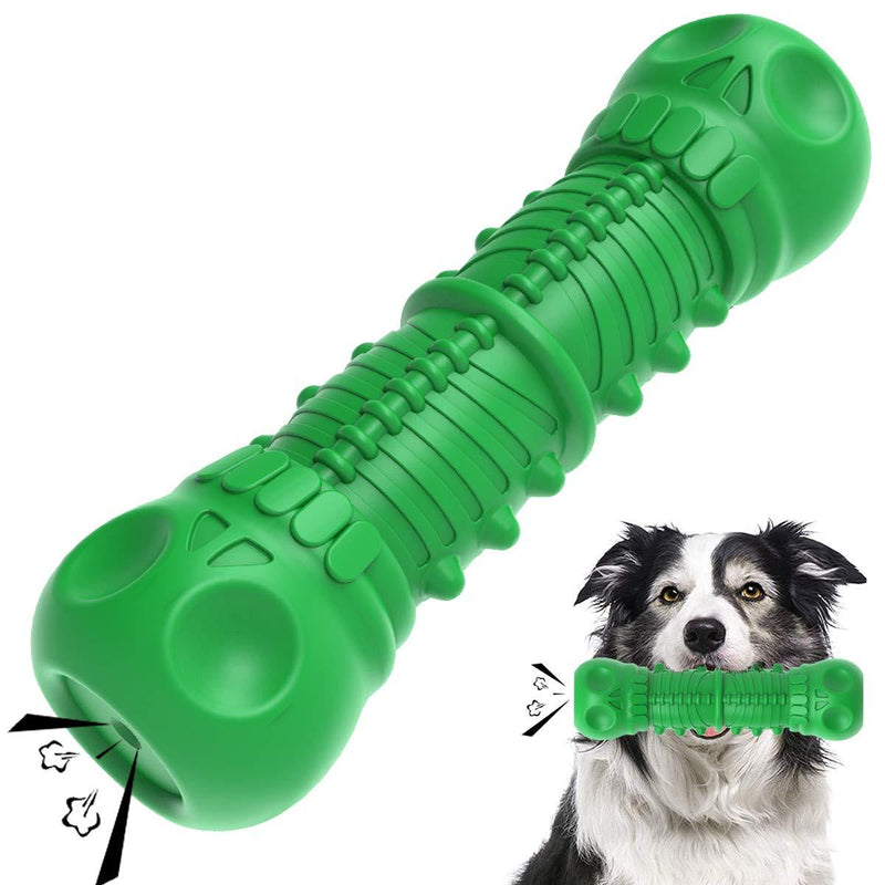 HETIAL Skull Dog Chew Toys for Aggressive Chewers, Dog Squeaky Toys with Milk Flavor, Indestructible Tough Durable Dog Toothbrush Toys (Skull shape, Green) - PawsPlanet Australia