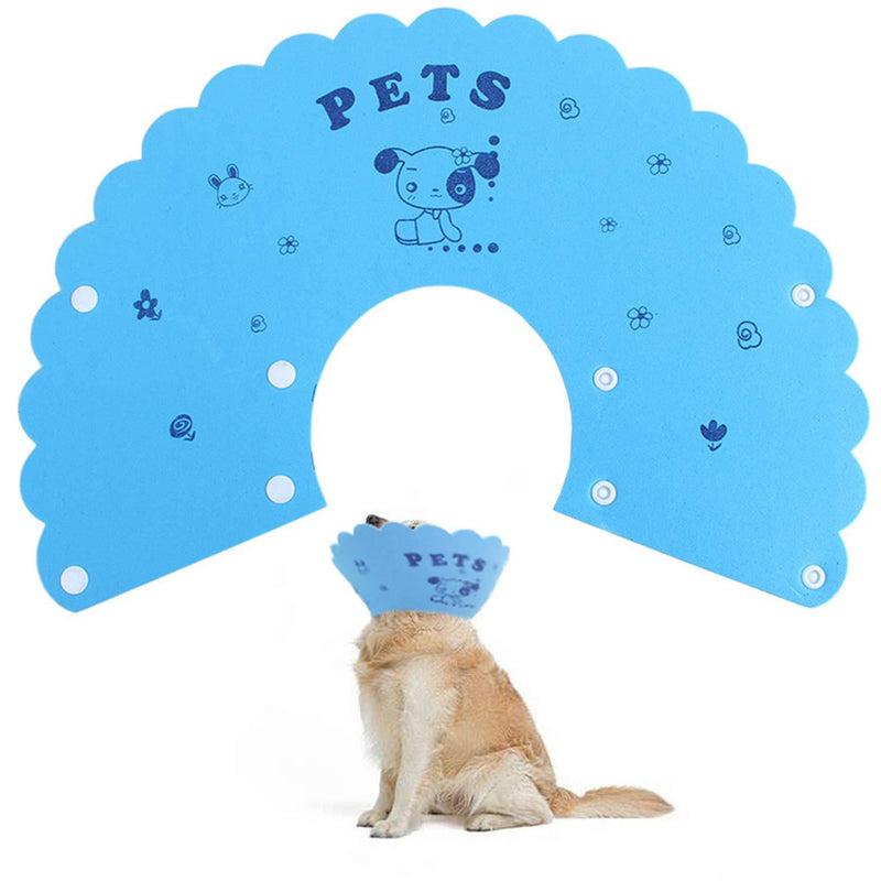 N&A Adjustable Elizabeth Soft Hood Collar Pet Wound Healing Cone Dog Cat Anti-bite Headgear Helmet Protection,Adjustable Pet Recovery Collar,Pet Protective Cone After Surgery (Blue, XL) Blue - PawsPlanet Australia