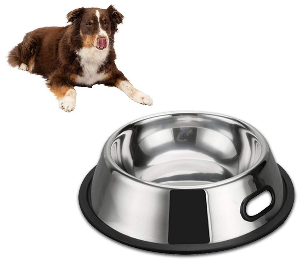 CHICAN portable stainless steel dog bowl cat bowl with hole, 1 stainless steel dog bowl cat bowl, large pet food bowl, pet bowl cat food non-slip dog bowl (XL-34cm) XL-34cm - PawsPlanet Australia