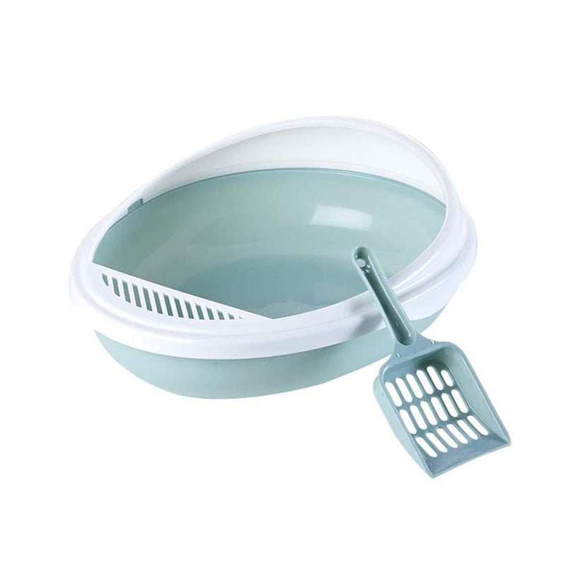 Cat Litter Tray，Uotyle Pet Toilet Bedpan Anti Splash Cats Litter Box Cat Dog Tray with Scoop Kitten Dog Clean Toilette Home Plastic Sand Box Supplies,Blue Blue - PawsPlanet Australia