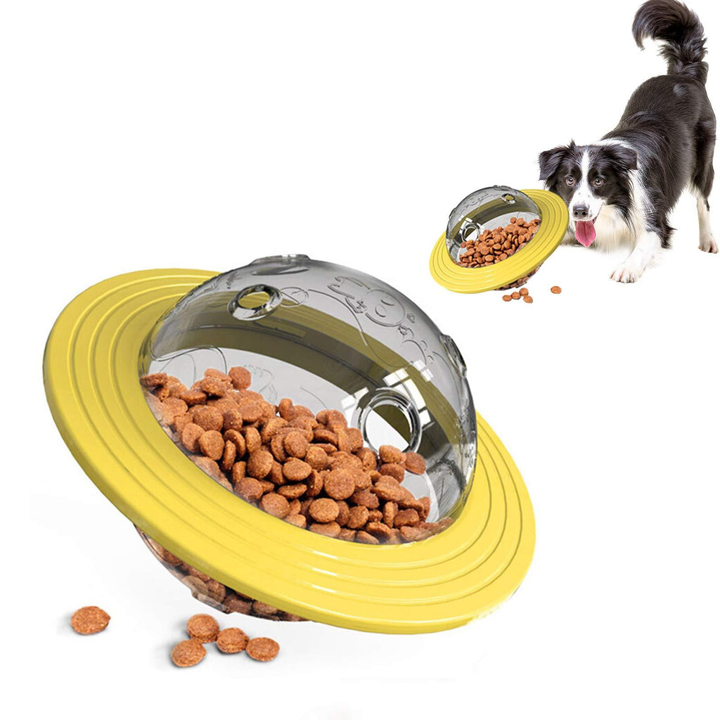LxwSin Dog Flying Disc, Dog Feeder Toy, Interactive Puppy Flying Discs Cat Dog Food Feeder UFO Toy Treat Ball Chew Toy Leakage Food Flying Disc Flying Saucer, Pet Dog Cat Teeth IQ Puzzle Toy B - PawsPlanet Australia