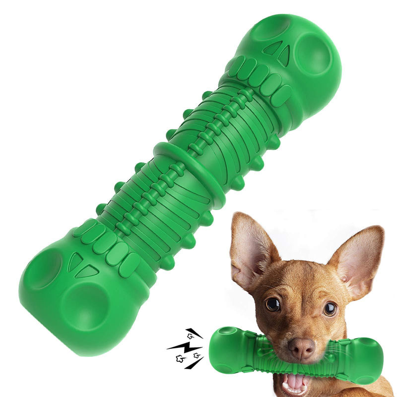 Bosixty Dog Squeaky Toys Almost Indestructible Tough Durable Dog Toys, Dog chew Toys for Large Dogs Aggressive chewers Stick Toys, Puppy Chew Toys with Non-Toxic Natural Rubber (Green) Green - PawsPlanet Australia