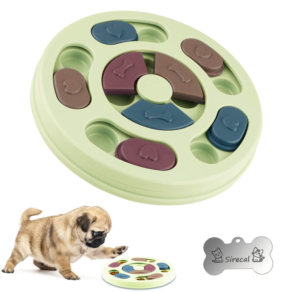 FancyWhoop Dog Puzzle Feeder Slow Toy Dog Food Toy Treat Dispenser Dog Training Games Feeder with Non-Slip, Smart Puzzle Interactive Toys Improve IQ Puzzle Bowl for Puppy Dog Pet Green - PawsPlanet Australia