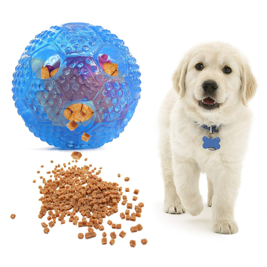 VECELA Dog Treat Ball, Ball Dog Toy Food Dispenser - Inside Double Ball - Intelligence Dog Teeth Cleaning Playing Trainning A - PawsPlanet Australia