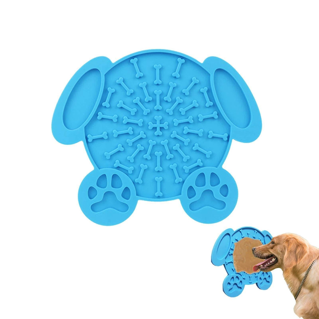 SUOXU Dog Lick Mats,Pet Slow Feeder Dog Lick Pad,Bath Lick Pad Perfect For Dogs and Cats to Serve Treats, Yogurt, or Peanut Butter (Blue) Blue - PawsPlanet Australia