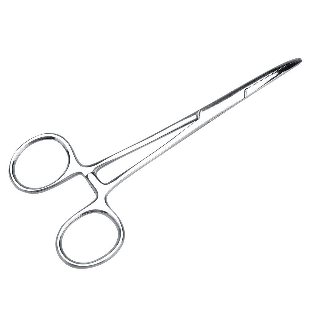 Oumefar Stainless Steel Pet Ear Hair Tweezers Dog Home Grooming Scissor Face Cleaning Straight Clamp Curved Hair Pullers for Thinning Shears(Small) Small - PawsPlanet Australia