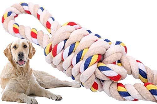 Dog Rope Toy, Cotton Rope Toy, Bite-Resistant Rope Knot, Dog Chew Rope for Medium And Large Dog (WHITE) WHITE - PawsPlanet Australia