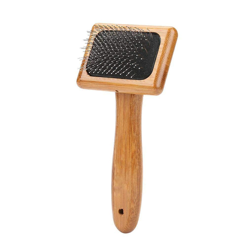 Oumefar Healthy Bamboo Dog Hair Comb Eco-Friendly Pet Wooden Brush Massage Grooming Slicker Brush with Rounded Bristles(Charged) Charged - PawsPlanet Australia