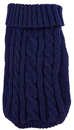 Pretty Pampered Pets UK Chihuahua Clothes Puppy Dog Coat Knit Jumper Cosy Teacup Smaller Breeds XXXS XXS XS (XXS, Navy) - Navy - PawsPlanet Australia